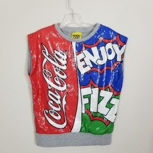 Sequins Coca-Cola Sweatshirt Vest Madevin Italy XS